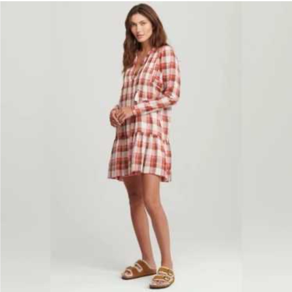 Sundays Red and Green Plaid Dress